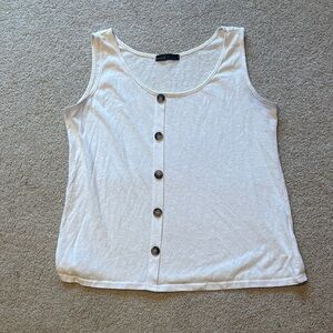 SHEIN White Button-Front Tank Top